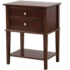 Comodino con 2 cassetti Newton di Passion Furniture (71 cm A x 56 cm L x 41 cm P)