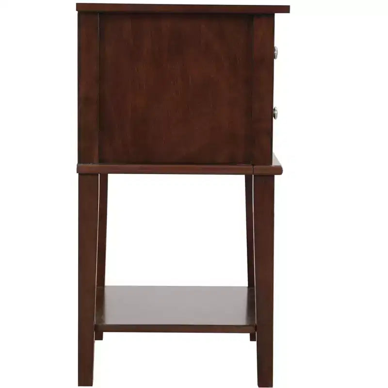 Comodino con 2 cassetti Newton di Passion Furniture (71 cm A x 56 cm L x 41 cm P)