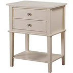 Comodino con 2 cassetti Newton di Passion Furniture (71 cm A x 56 cm L x 41 cm P)