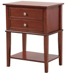 Comodino con 2 cassetti Newton di Passion Furniture (71 cm A x 56 cm L x 41 cm P)