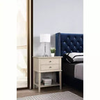 Comodino con 2 cassetti Newton di Passion Furniture (71 cm A x 56 cm L x 41 cm P)