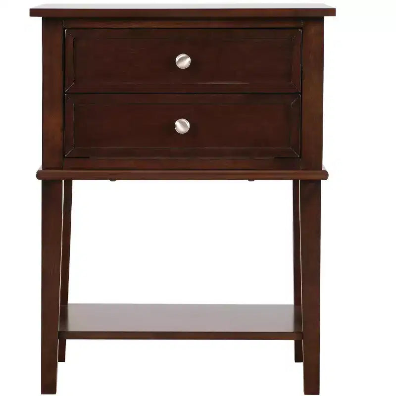 Comodino con 2 cassetti Newton di Passion Furniture (71 cm A x 56 cm L x 41 cm P)