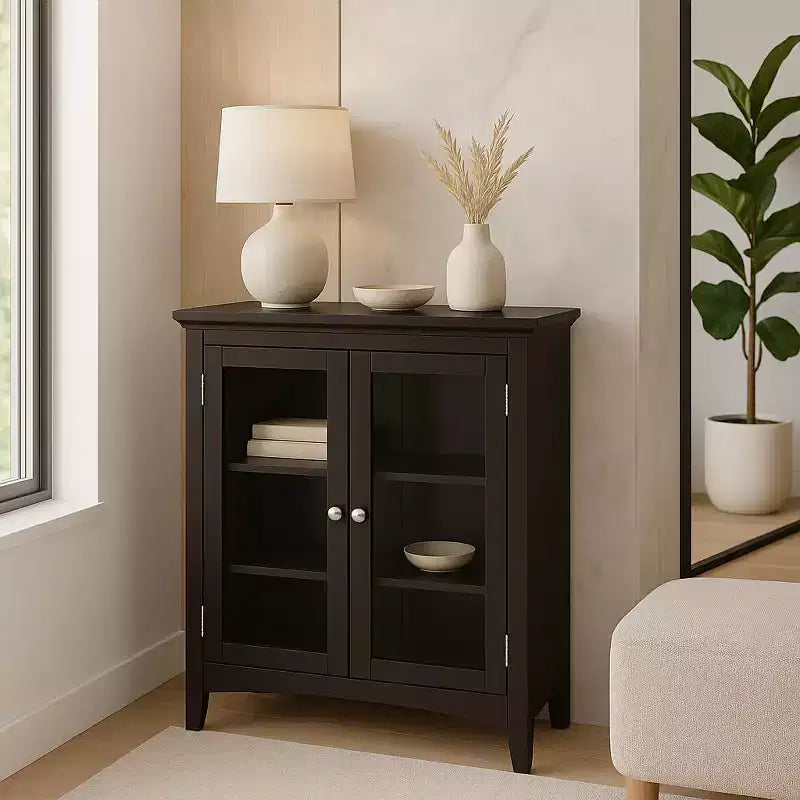 Teamson Home Madison Freestanding Storage Cabinet with Glass Doors