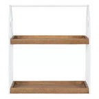 Mensole decorative rettangolari in legno Kate and Laurel Castille, 20x7x22, bianco e marrone rustico