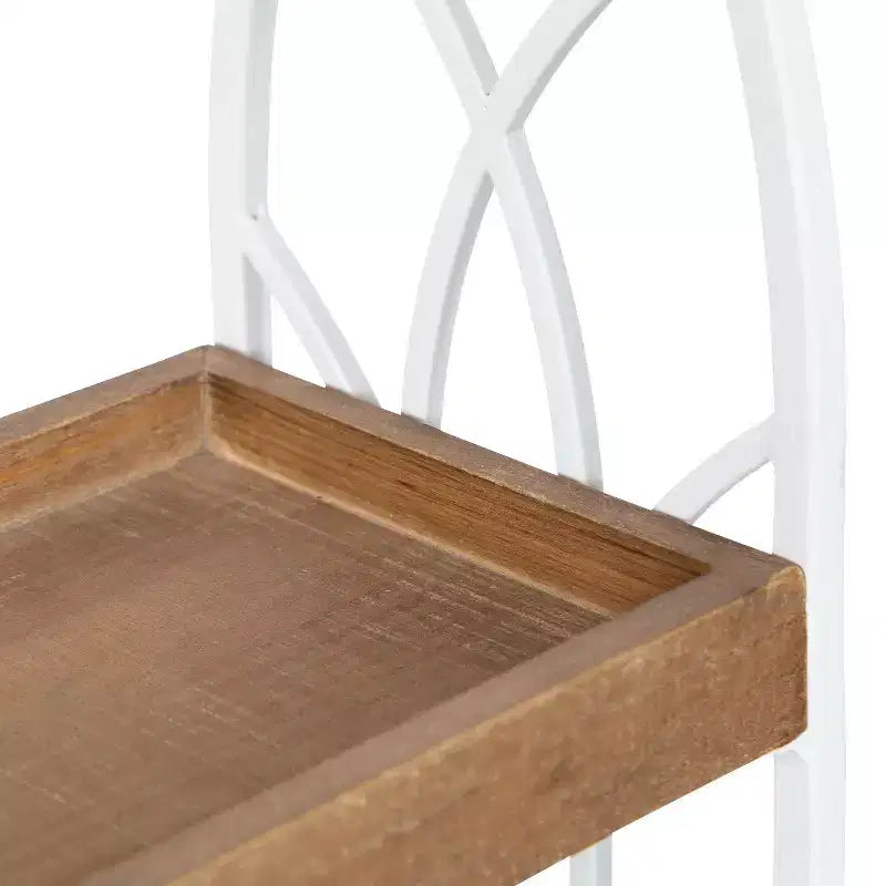 Mensole decorative rettangolari in legno Kate and Laurel Castille, 20x7x22, bianco e marrone rustico