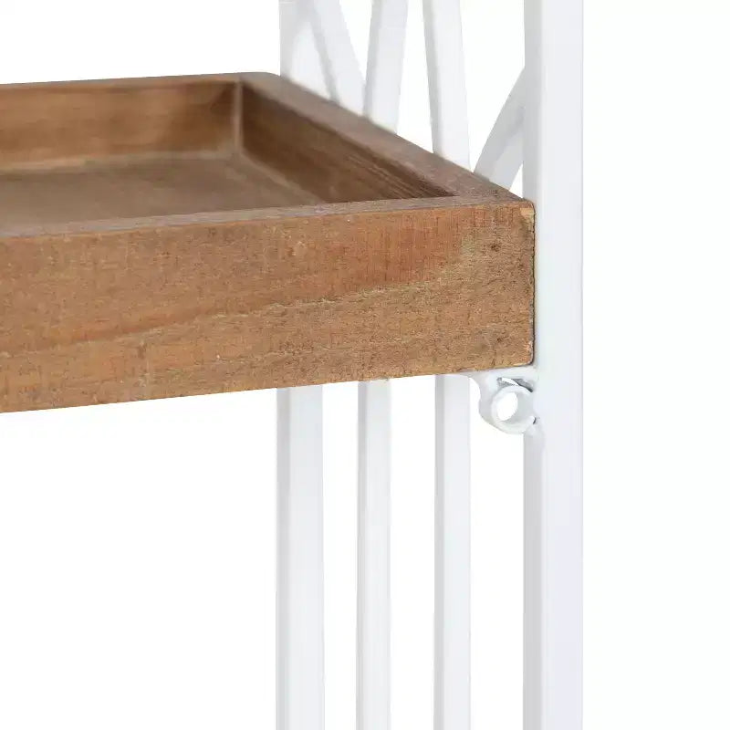 Mensole decorative rettangolari in legno Kate and Laurel Castille, 20x7x22, bianco e marrone rustico