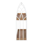 Mensole decorative rettangolari in legno Kate and Laurel Castille, 20x7x22, bianco e marrone rustico