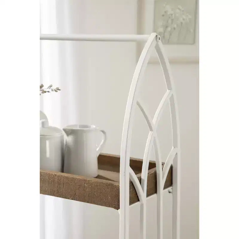 Mensole decorative rettangolari in legno Kate and Laurel Castille, 20x7x22, bianco e marrone rustico