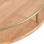 Mensole fluttuanti in legno semicircolari Camryn di Kate and Laurel, 2 pezzi, naturali e dorate