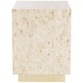 Juno Rect Mosaic Side Table - TRB1009A - Multi Beige/Gold - Safavieh