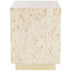 Juno Rect Mosaic Side Table - TRB1009A - Multi Beige/Gold - Safavieh