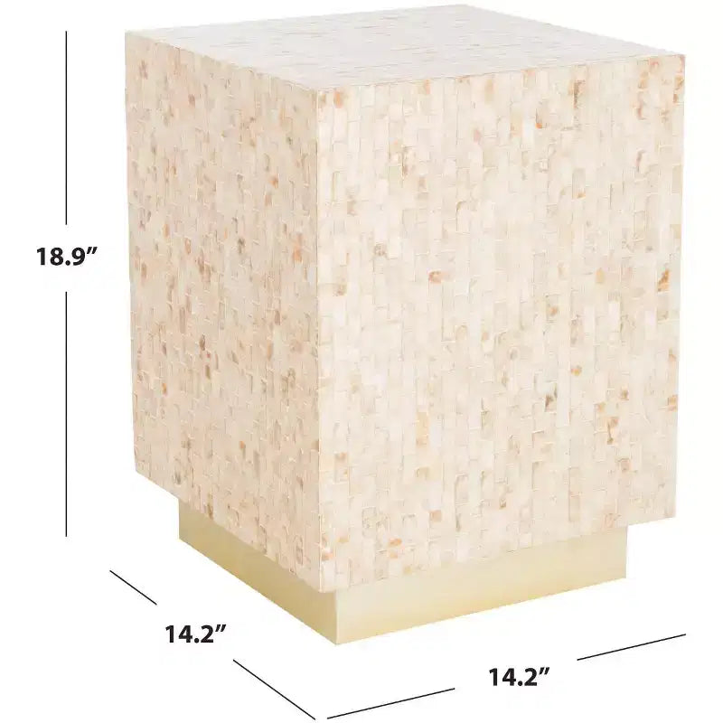 Tavolino Juno Rect Mosaico - TRB1009A - Multi Beige/Oro - Safavieh