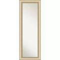 Amanti Art Elegant Brushed Honey Non-Beveled On the Door Mirror Full Length Mirror, Wall Mirror 52.75 in. x 18.75 in.