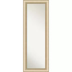 Amanti Art Elegant Brushed Honey Non-Beveled On the Door Mirror Full Length Mirror, Wall Mirror 52.75 in. x 18.75 in.