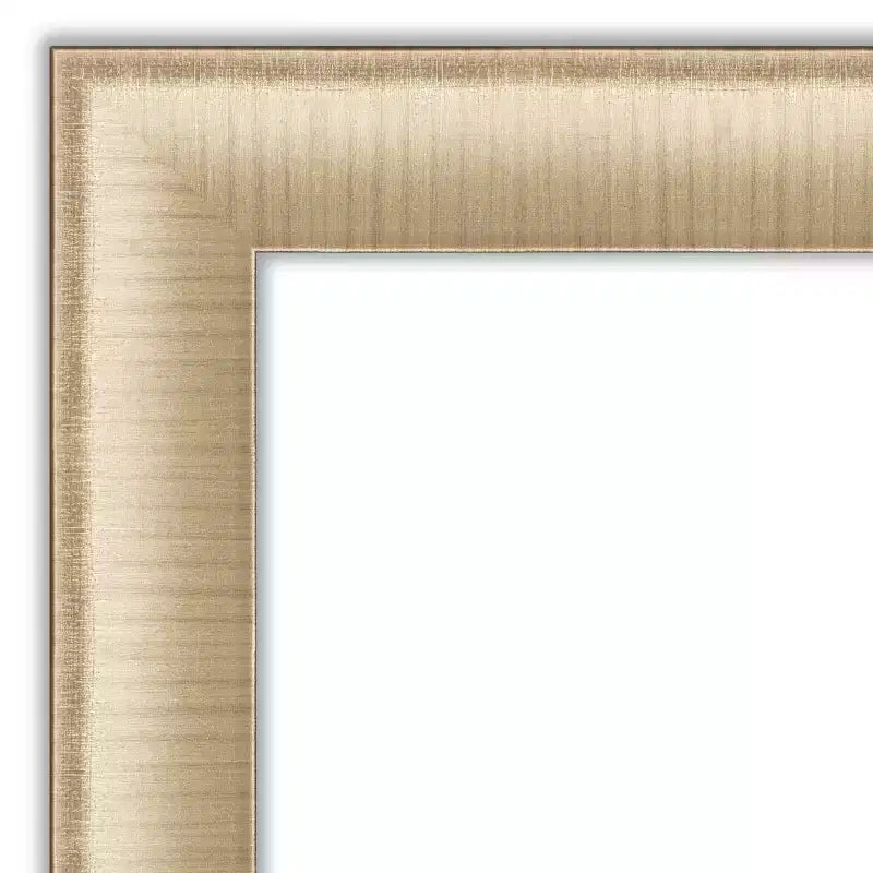 Amanti Art Elegante specchio da porta spazzolato color miele senza bordo, specchio a figura intera, specchio da parete 52.75 in. x 18.75 in.