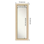 Amanti Art Elegante specchio da porta spazzolato color miele senza bordo, specchio a figura intera, specchio da parete 52.75 in. x 18.75 in.