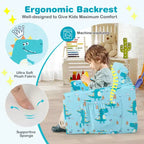 Costway Divano per Bambini Trasformabile 2-in-1 Poltrona Sdraio Pieghevole per Bambini Divano Letto Imbottito