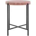 Azula Stone Top Accent Table - ACC3706 - Burnt Orange/Black - Safavieh