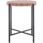 Azula Stone Top Accent Table - ACC3706 - Burnt Orange/Black - Safavieh