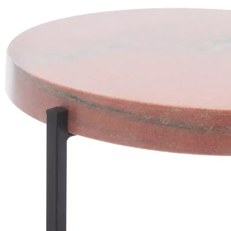 Tavolino d'appoggio Azula Stone Top - ACC3706 - Arancione bruciato/Nero - Safavieh