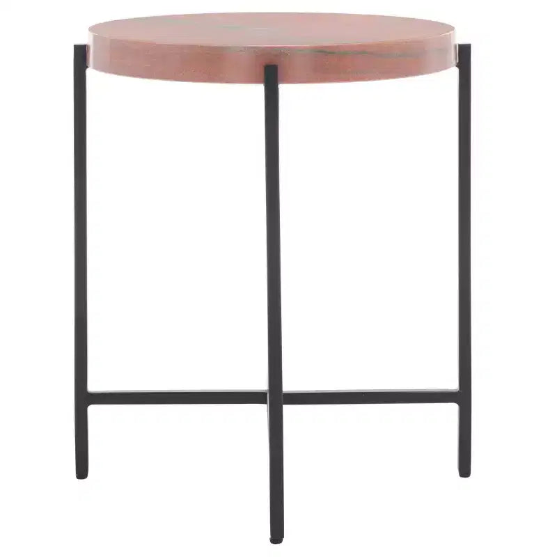 Tavolino d'appoggio Azula Stone Top - ACC3706 - Arancione bruciato/Nero - Safavieh