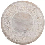 Tavolino intagliato Rehnuma - ACC5300A - Finitura sbiancata - Safavieh