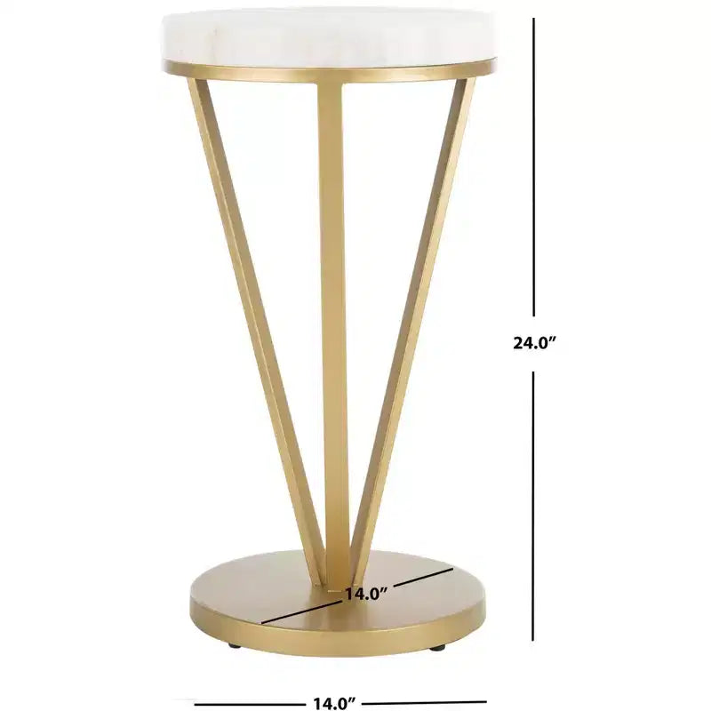Tavolino Theia - ACC3704A - Bianco/Oro - Safavieh