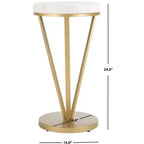 Tavolino Theia - ACC3704A - Bianco/Oro - Safavieh