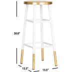 Sgabello da bar Emery con foglia d'oro immersa - FOX3230 - Safavieh Couture