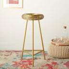 Sgabello da bar contemporaneo in filo intrecciato Addison - FOX4516 - Oro - Safavieh Couture