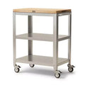 John Boos Cucina Culinarte Kitchen Cart with Removable Maple Wood Cutting Board