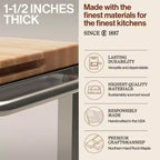 Carrello da cucina John Boos Cucina Culinarte con tagliere rimovibile in legno d'acero