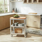 Carrello da cucina John Boos Cucina Culinarte con tagliere rimovibile in legno d'acero