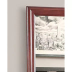 Passion Furniture Specchio da comò classico con cornice in legno, 38" x 38"