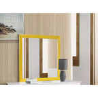 Passion Furniture Specchio da comò classico con cornice in legno, 38" x 38"