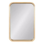 Specchio rettangolare con angoli arrotondati Kate and Laurel Hutton con cornice in legno