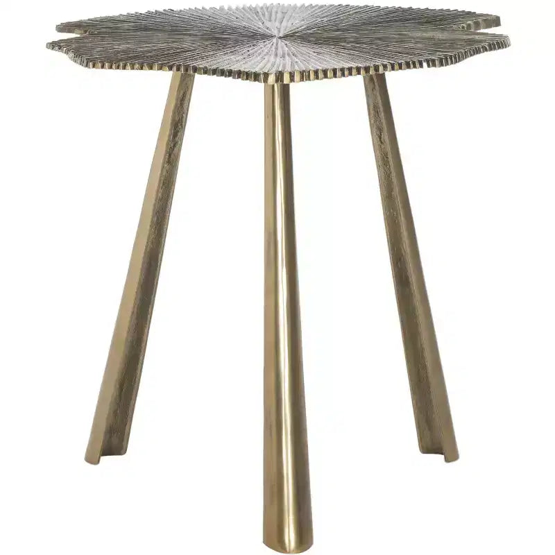 Portia Leaf Side Table - FOX3247 - Brass - Safavieh Couture