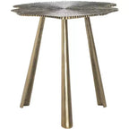 Portia Leaf Side Table - FOX3247 - Brass - Safavieh Couture