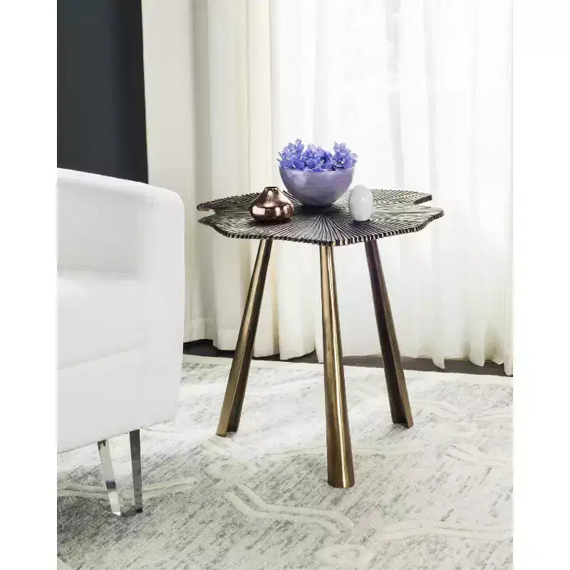 Tavolino Portia Leaf - FOX3247 - Ottone - Safavieh Couture