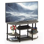 Furinno Mobile TV per TV fino a 44 pollici, Centro di Intrattenimento con Console e Scaffali Libreria