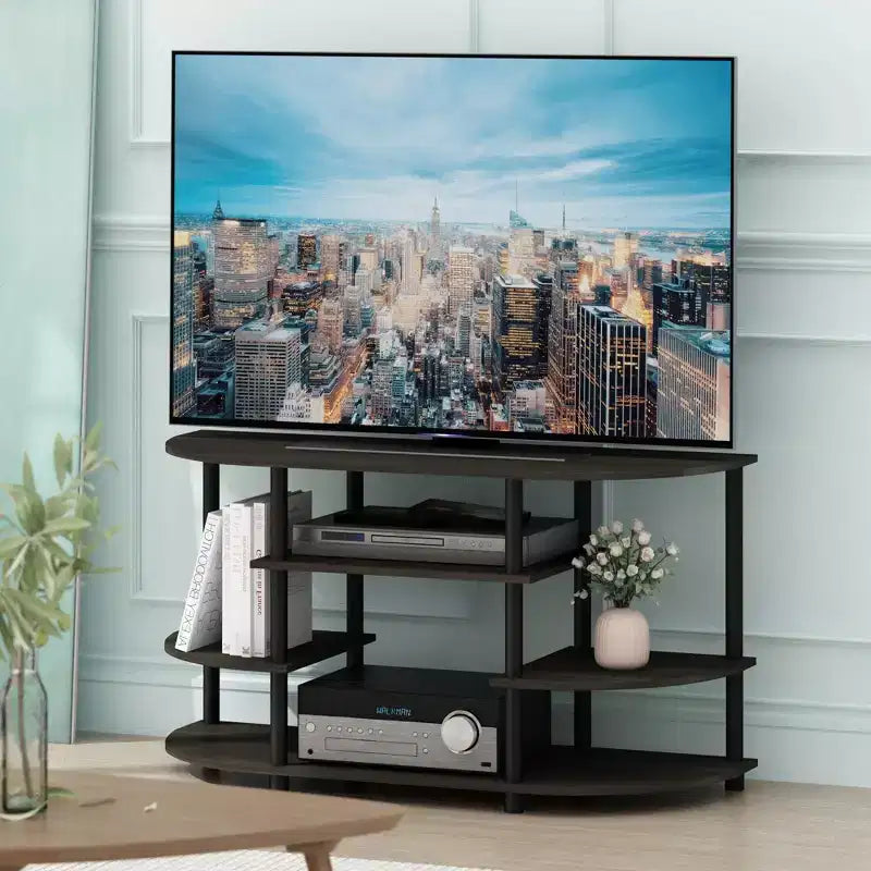 Furinno TV Stand for TV's up to 44 Console Entertainment Center Bookcase Shelves