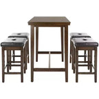 Set Pub Billy 5 pezzi - DNS9201A - Marrone Scuro/Nero - Safavieh