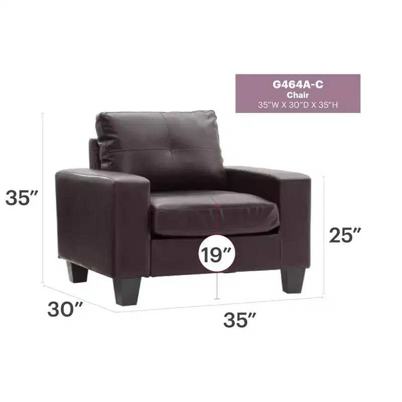 Poltrona da accento con cuscini removibili Passion Furniture Newbury