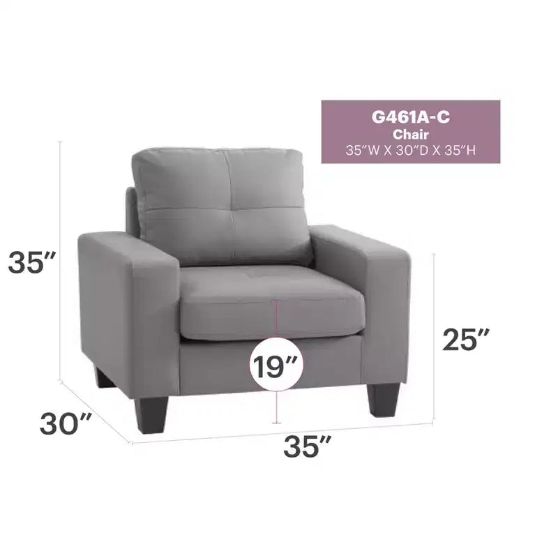 Poltrona da accento con cuscini removibili Passion Furniture Newbury