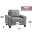 Poltrona da accento con cuscini removibili Passion Furniture Newbury