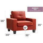 Poltrona da accento con cuscini removibili Passion Furniture Newbury