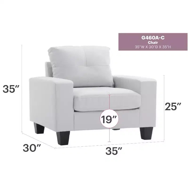 Poltrona da accento con cuscini removibili Passion Furniture Newbury