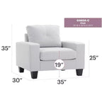Poltrona da accento con cuscini removibili Passion Furniture Newbury