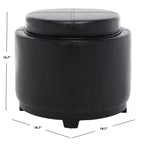 Pouf vassoio rotondo Chelsea - HUD8232 - Safavieh Couture
