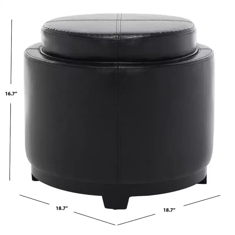Pouf vassoio rotondo Chelsea - HUD8232 - Safavieh Couture